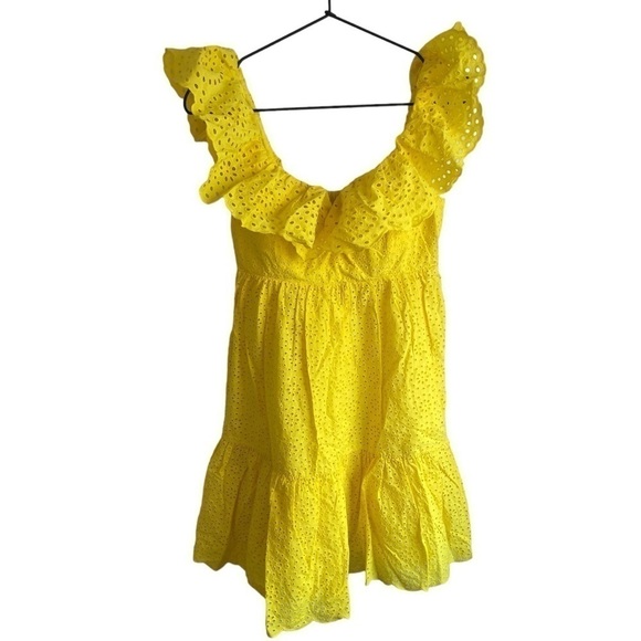 New! Lilly Pulitzer Asteria Eyelet Babydoll Dress in Resort Yellow‎ - Picture 5 of 11